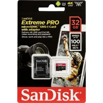 Sandisk Extreme Pro MicroSD kort, 32Gb - SDSQXCG-032G-GN6MA