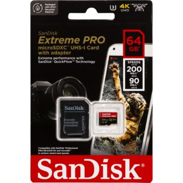 Sandisk Extreme Pro MicroSD kort, 64Gb - SDSQXCU-064G-GN6MA