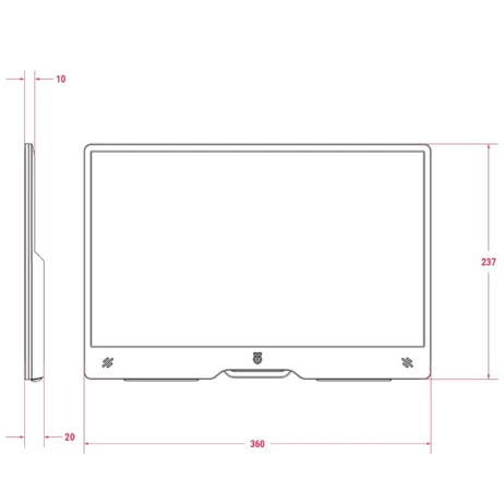 Raspberry Pi skjár 15.6", 1080p - RPI-Monitor-15.6"WH/R - Image 7